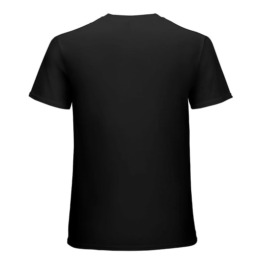 Graphic Print Cotton T-Shirt - Casual Short Sleeve, S-6XL, Black and White