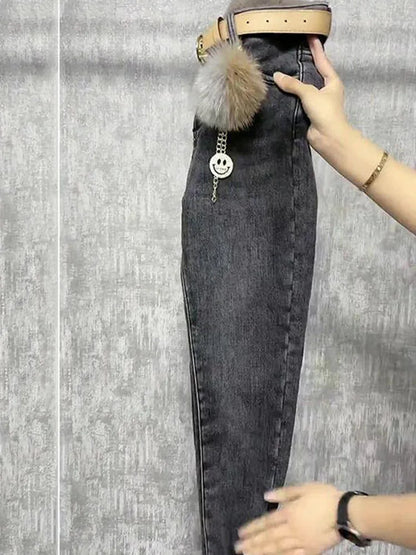 Women's Fleece-Lined Stretch Denim Jeans