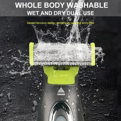 Electric Body Trimmer and Shaver - USB Rechargeable, T-Blade, Wet/Dry