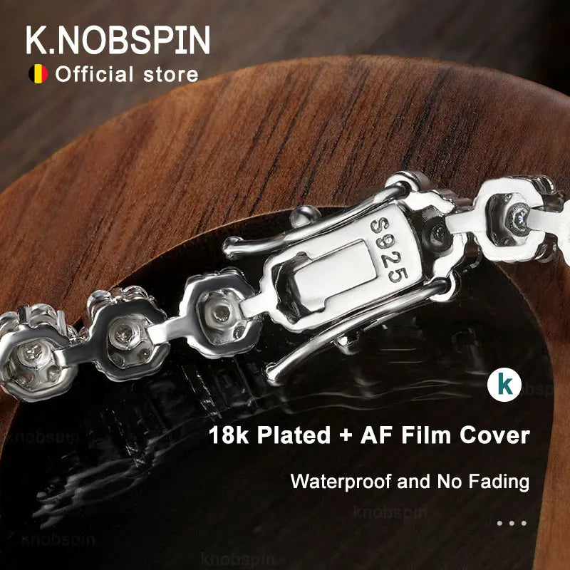 Moissanite Tennis Bracelet - 925 Sterling Silver, D VVS1, GRA Certified