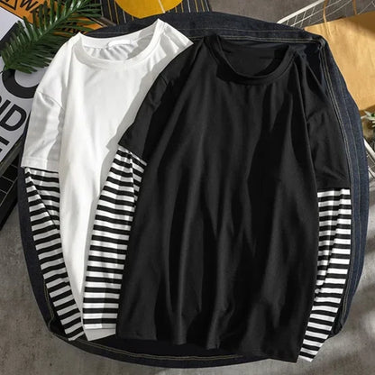 Y2K Two-Piece Long Sleeve T-Shirt - Loose Fit, 2 Colors (XS-XXXL)