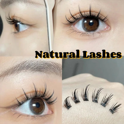 Cluster Lashes - Faux Mink, 3D Feather Style, Mixed Lengths, 160 Rows